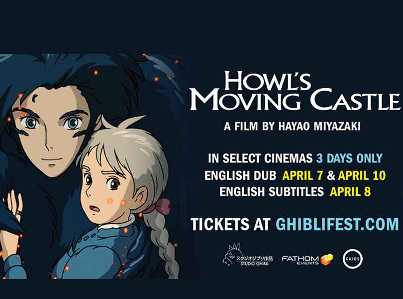 Celebrate the 15th anniversary of the Academy Award-nominated fantasy adventure, HOWL’S MOVING CASTLE